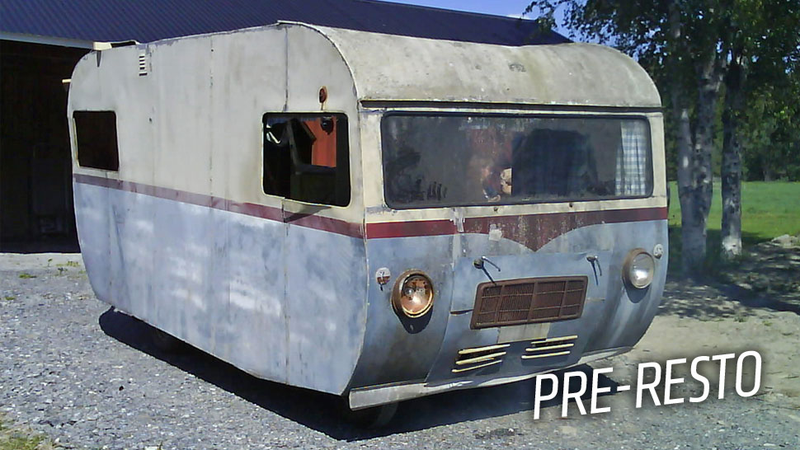 Illustration for article titled This Old Saab Motorhome Looks Like A Kitty Loaf